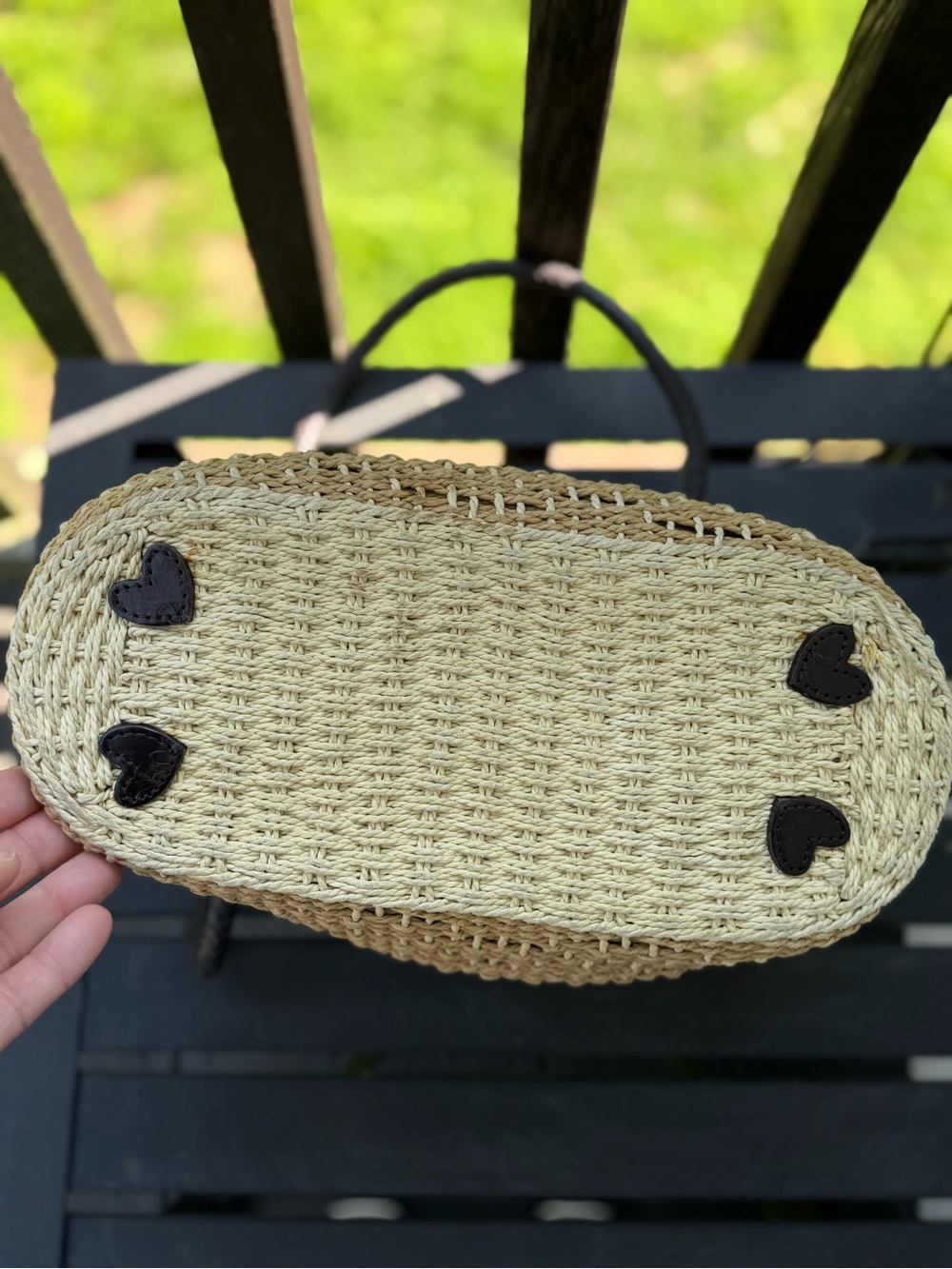 Brighton Woven Straw Heart Tote Bag - Picture 5 of 7